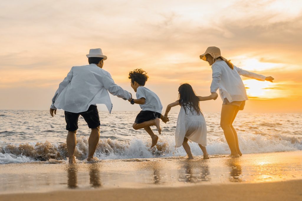 Happy Beach Family